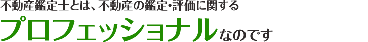 不動産鑑定士とは、不動産の鑑定・評価に関するプロフェッショナルなのです